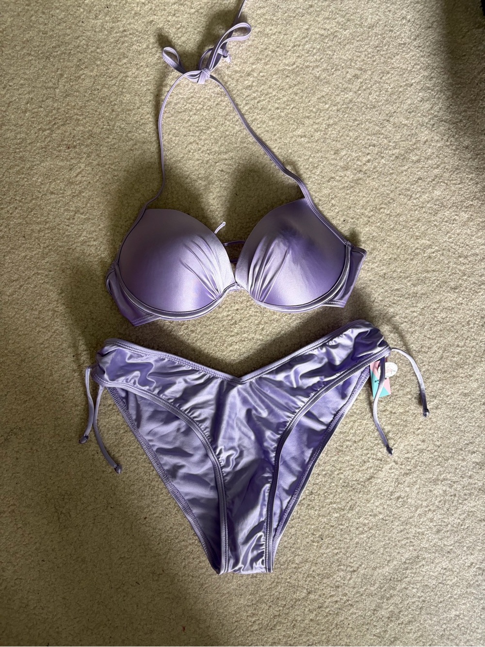 Ardene Lavender Halter Push-Up Bikini Set